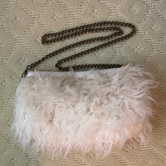 Stacy Kessler sheepskin chain link crossbody bag - Picture 1 of 4